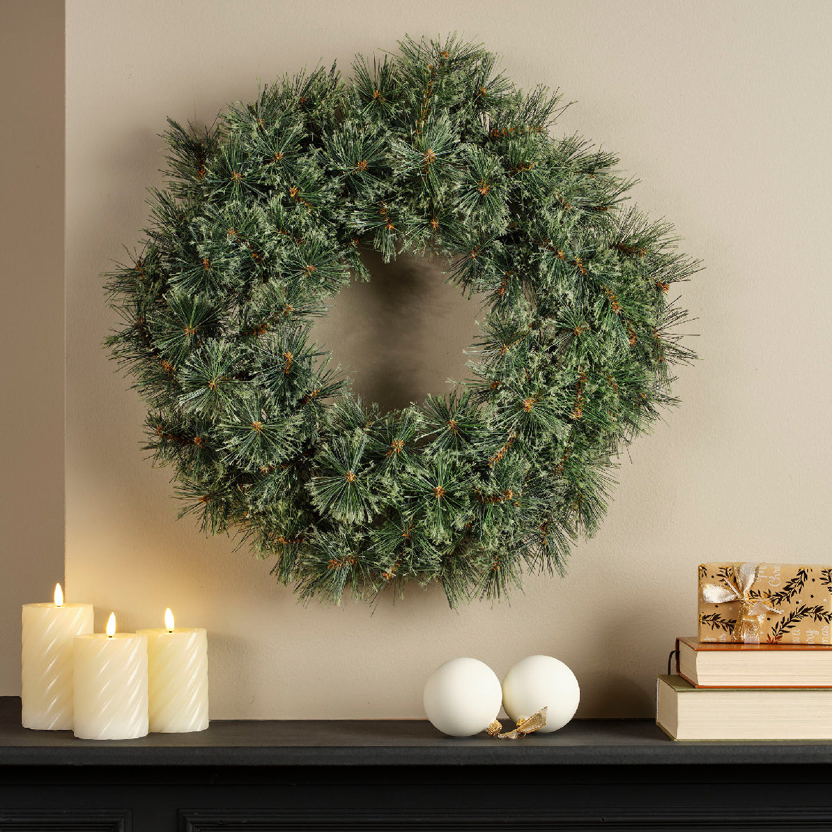 Kerstkrans - Ø 63 cm - Groen - Binnen - foto 4