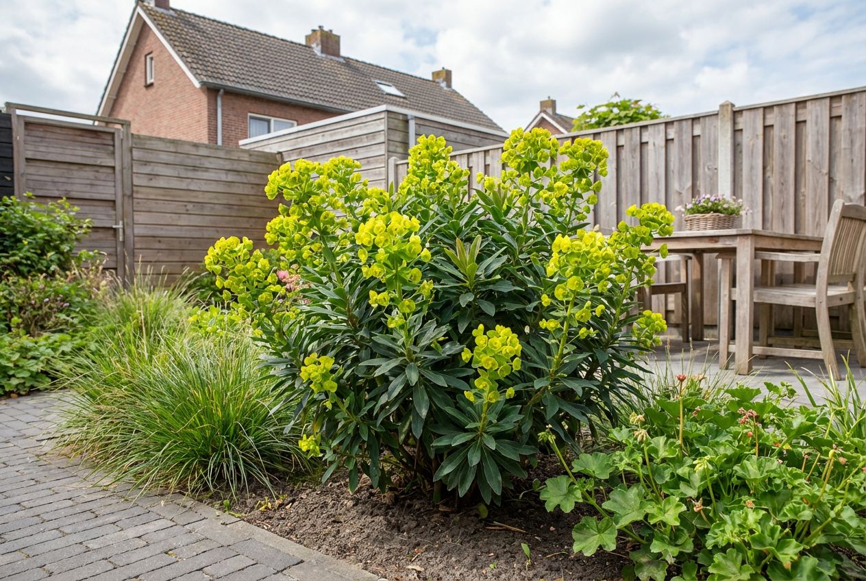 Amandelwolfsmelk (Euphorbia amygd. var. robbiae) - Tuinplanten