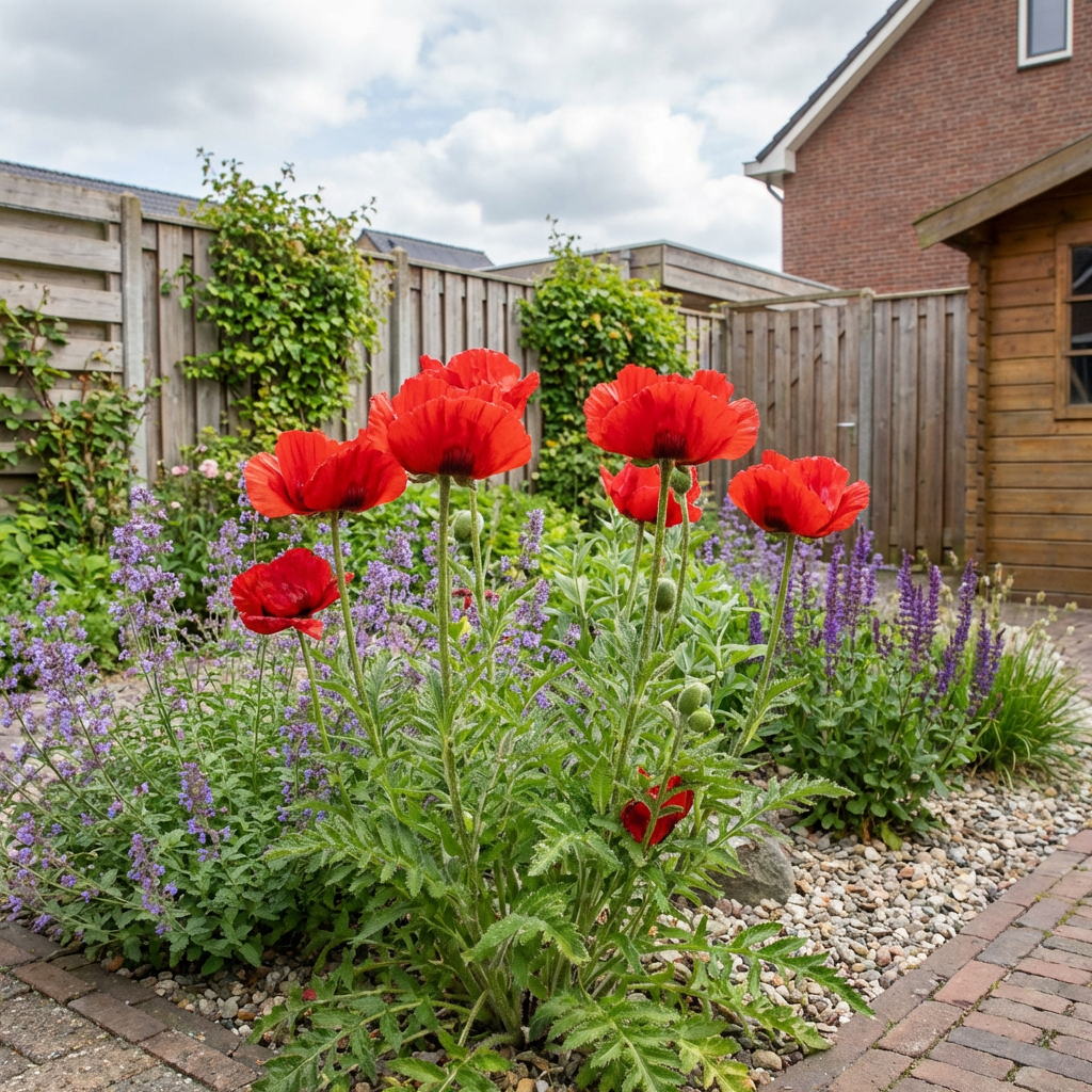 Oosterse klaproos (Papaver orientale 'Brilliant') - Tuinplanten
