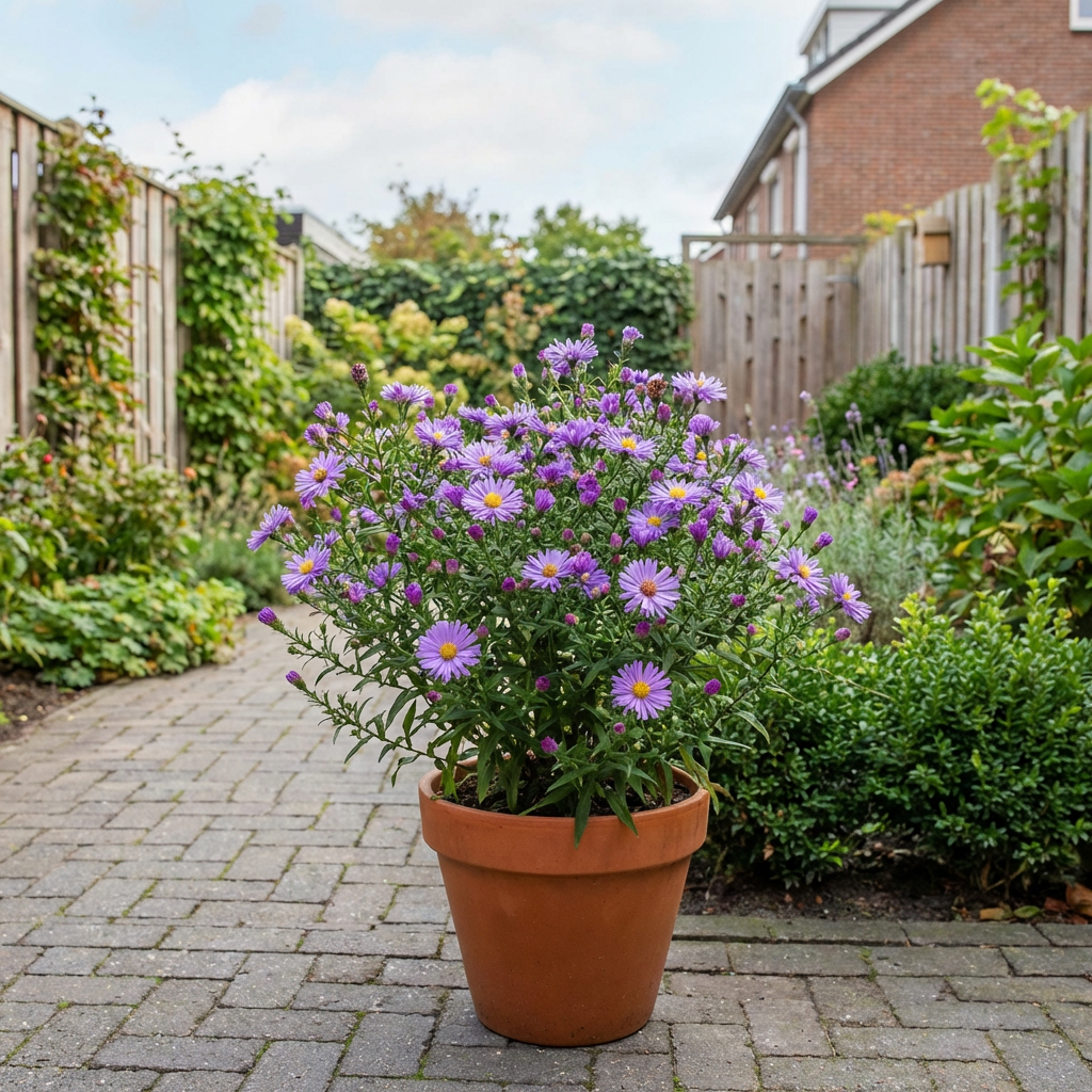 Michaelmas-Gänseblümchen (Aster (D) 'Lady in Blue')
