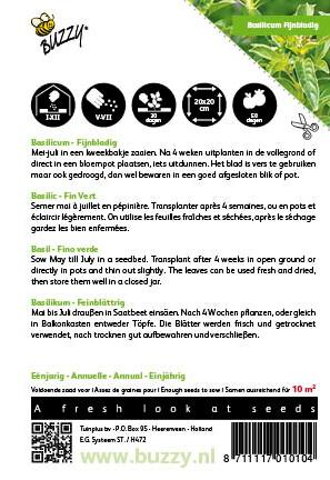Basilicum Fijne - Zaden