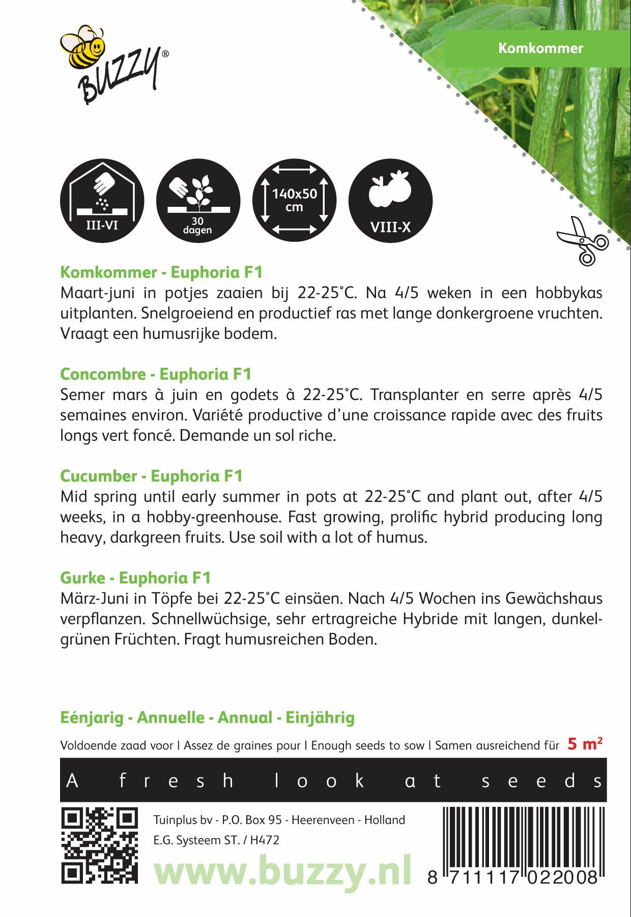 Gurke Euphoria F1 - Samen