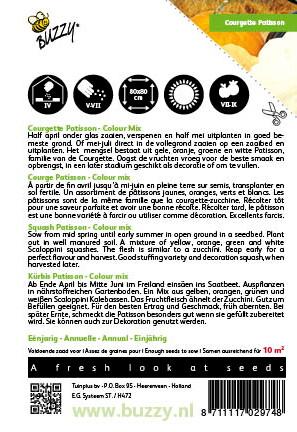 Courgette Patisson Colour mix - Zaden