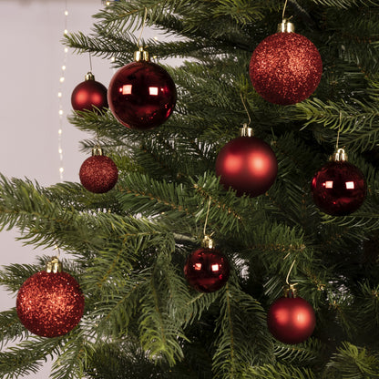 Kerstballen Kerstrood Mix – 30 Stuks – 4/5/6 cm - foto 2