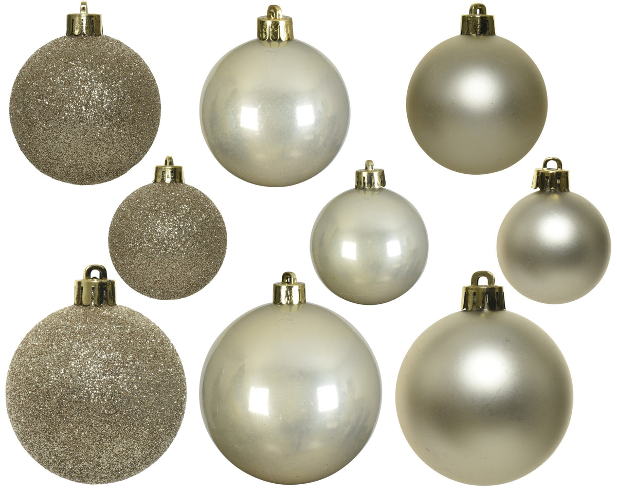 Kerstballen Parel Mix – 30 Stuks – 4/5/6 cm - foto 3