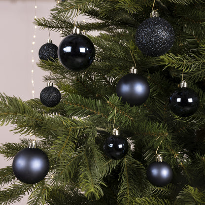 Kerstballen Nachtblauw Mix – 30 Stuks – 4/5/6 cm - foto 2