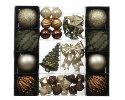 Kerstballen Mix Box – 47 Stuks – Mat, Glans & Glitter