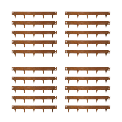 20x Cortenstahl-Kantenleiste - 106x16cm