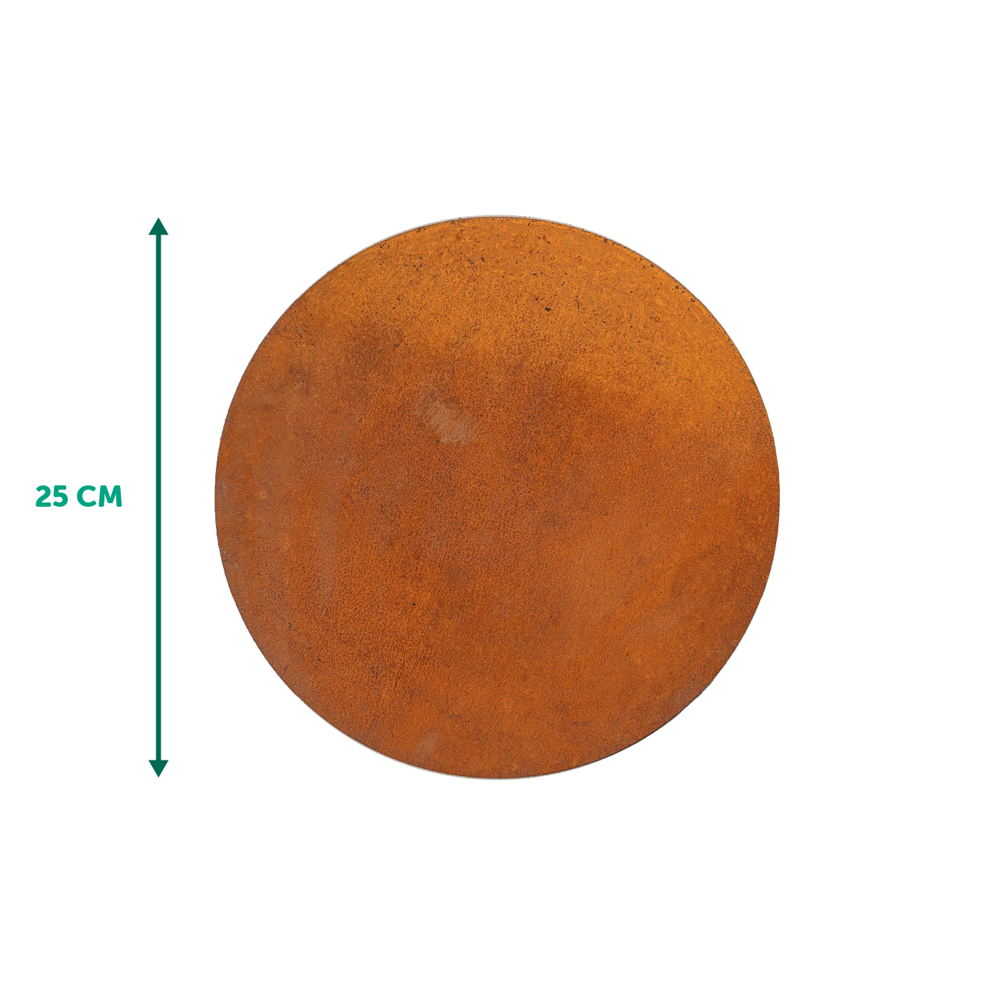 Cortenstaal staptegel rond Ø25cm - borderranden