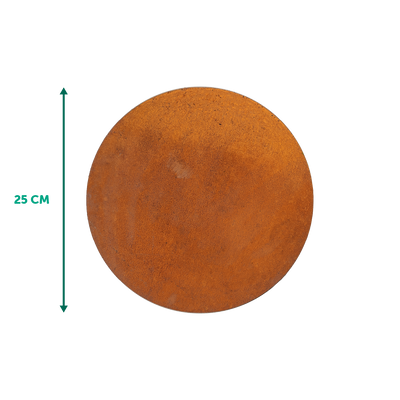 Trittstein aus Cortenstahl, rund, Ø 25 cm
