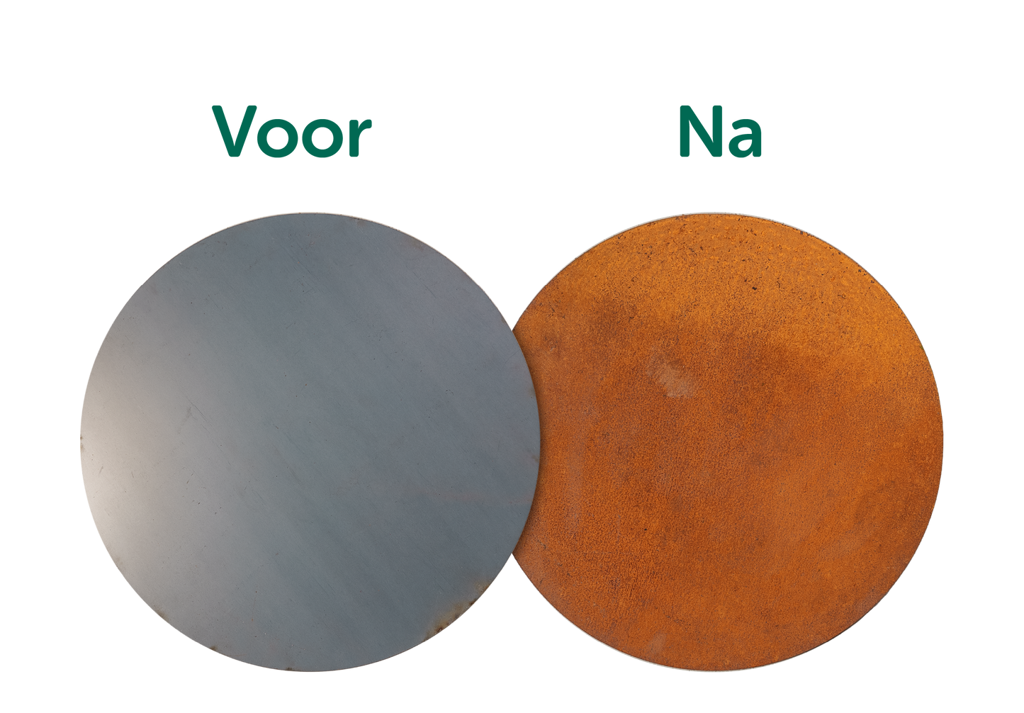Cortenstaal staptegel rond Ø50cm - borderranden