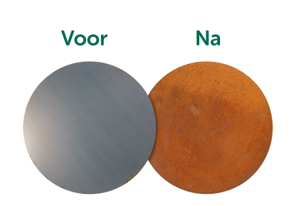 Cortenstaal staptegel rond Ø50cm - borderranden