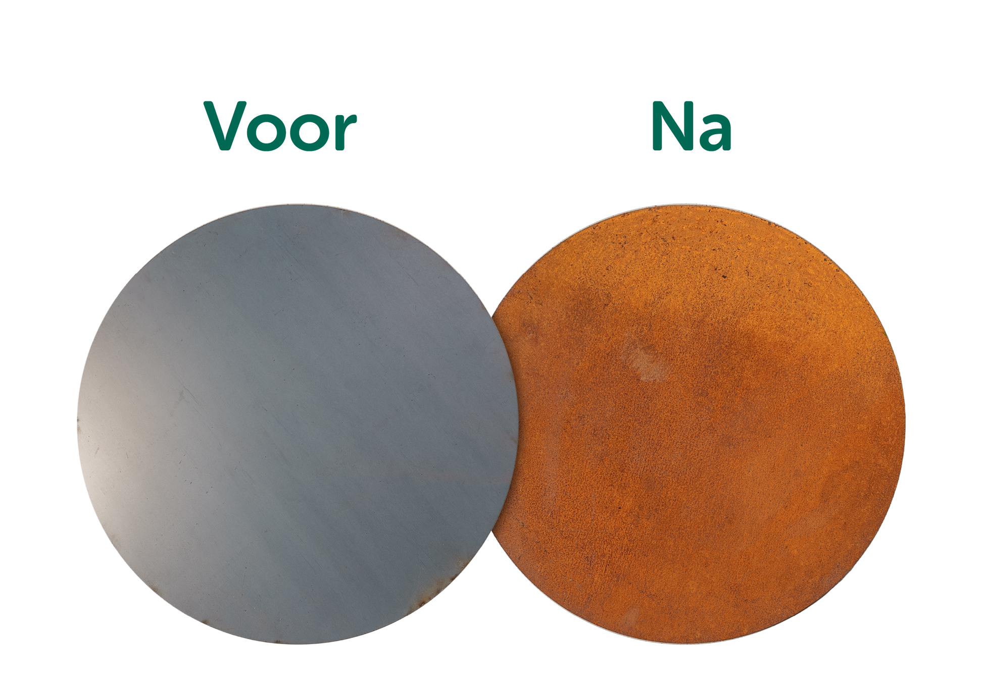 Cortenstaal staptegel rond Ø25cm - borderranden