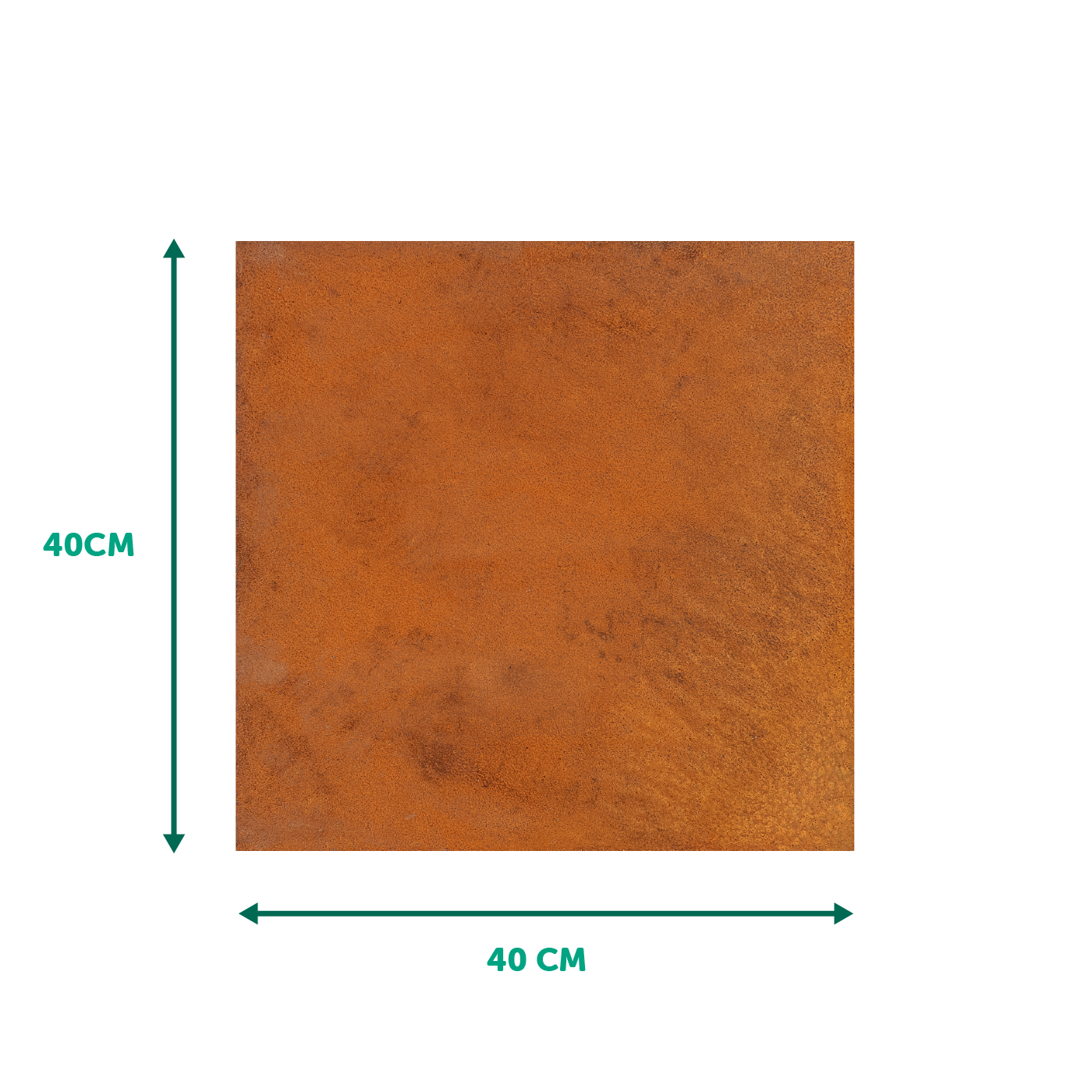 Cortenstaal staptegel 40x40cm - borderranden