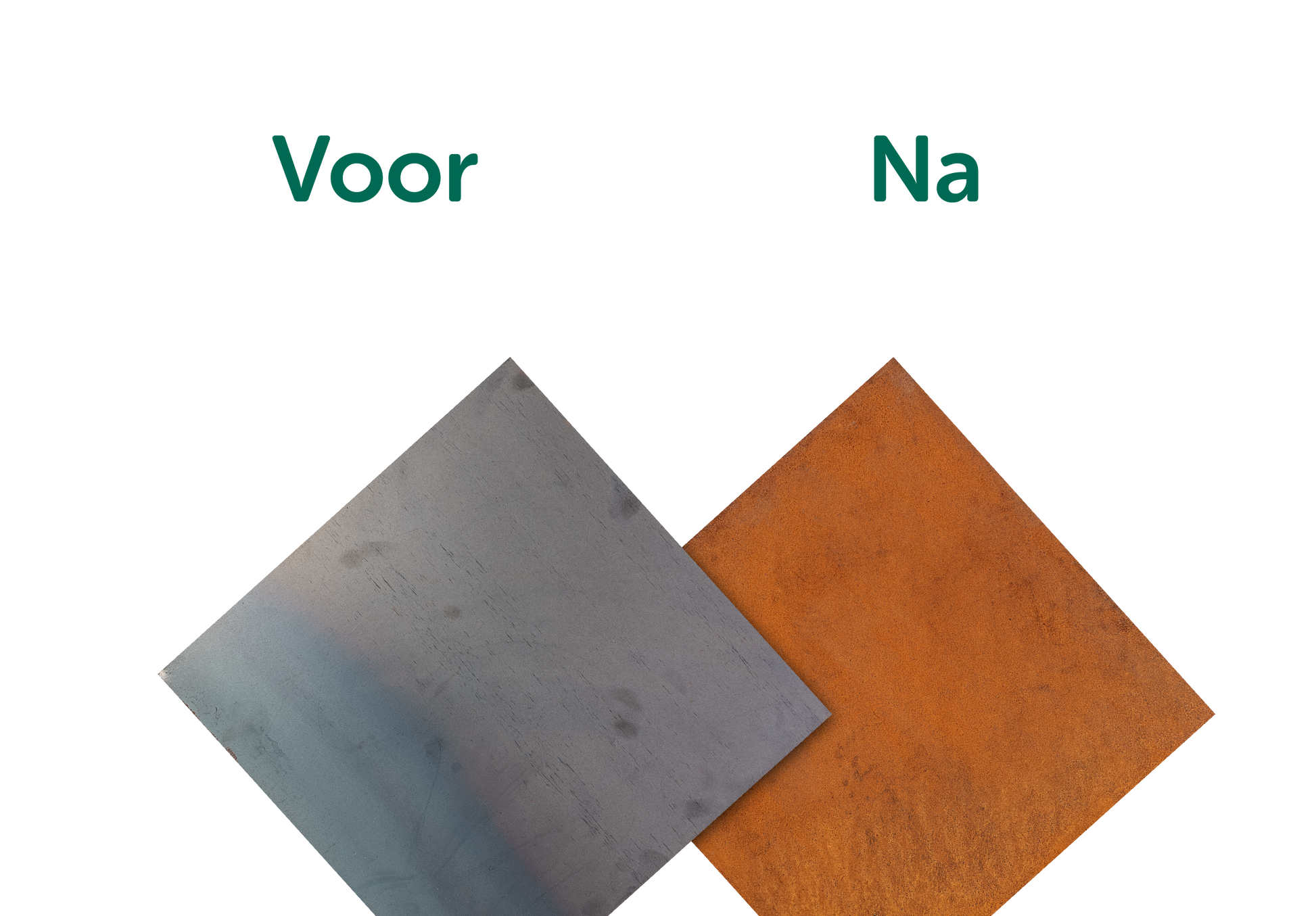 Cortenstaal staptegel 50x50cm - borderranden