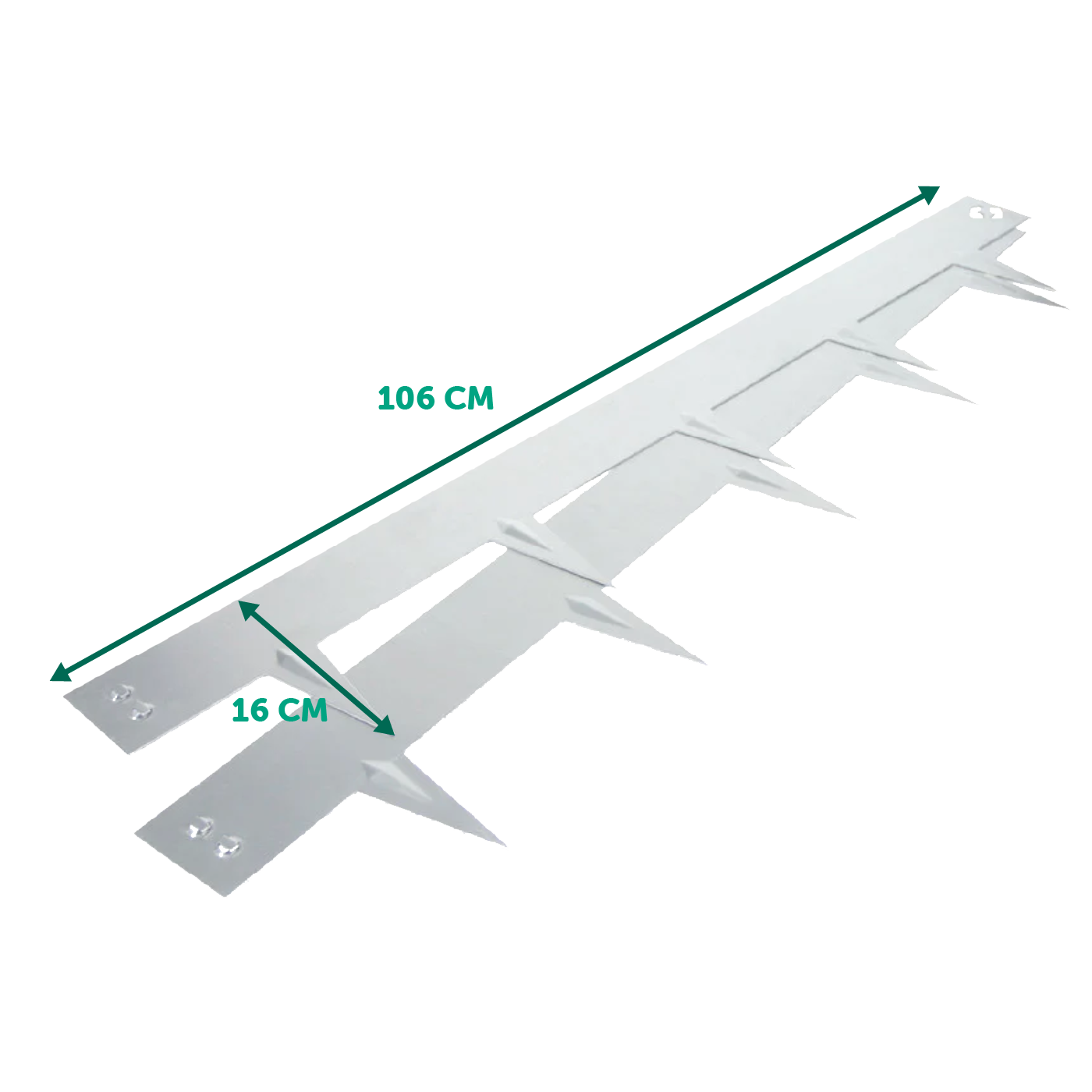 Gegalvaniseerde kantopsluiting borderrand, 106x16cm - 