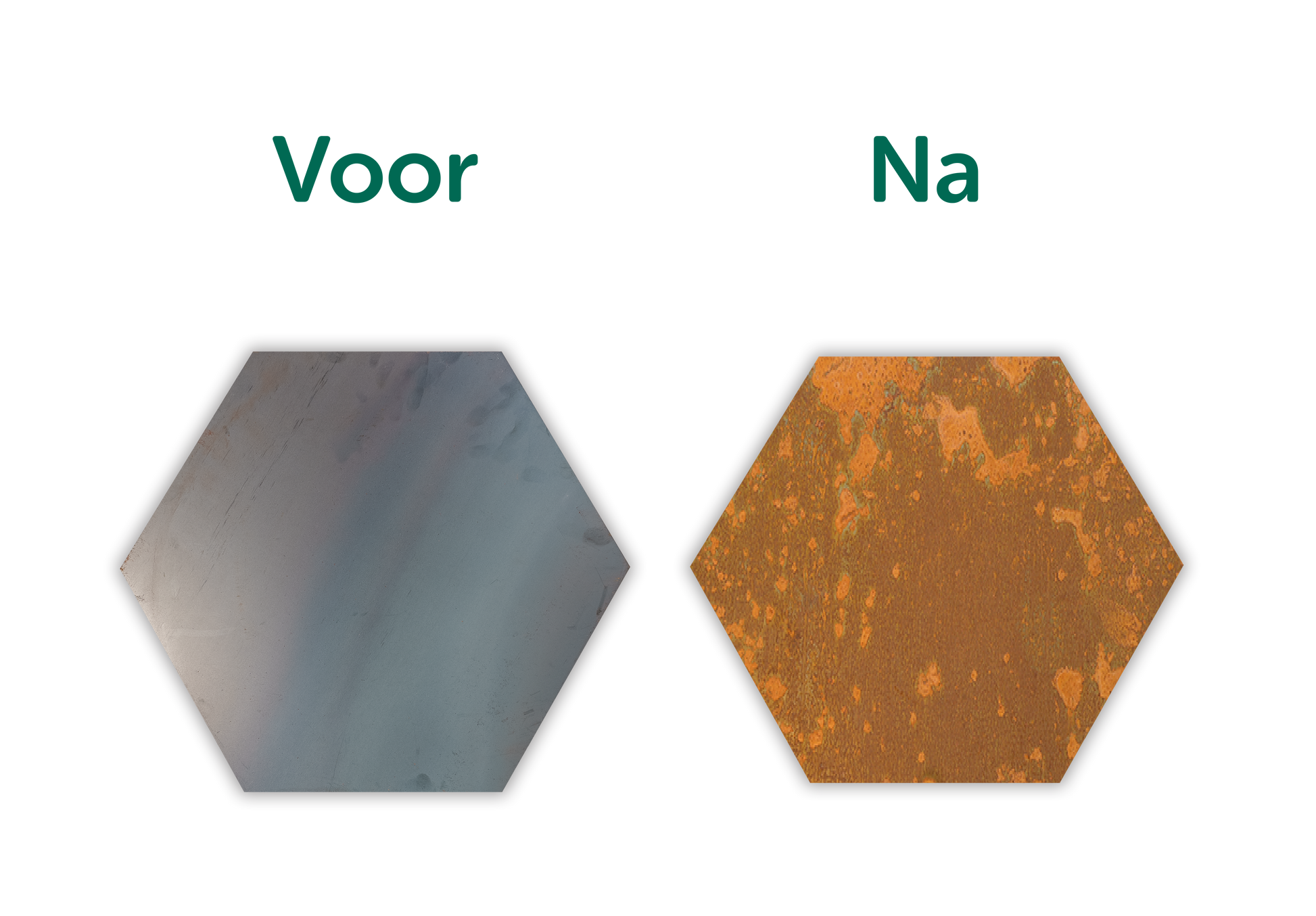 Cortenstaal staptegel 6-hoek 50x43cm - borderranden