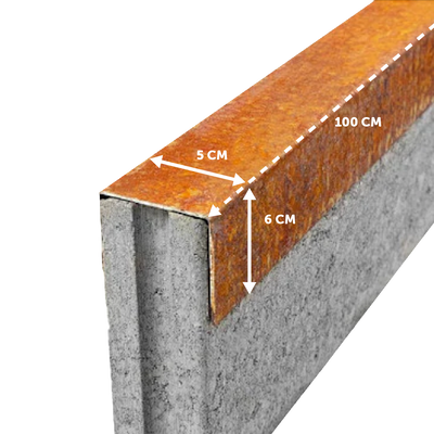 Kantenschutz aus Cortenstahl