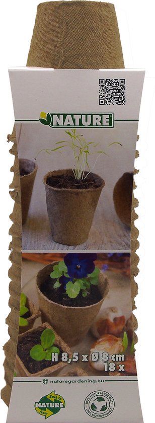 Afbreekbare kweekpotjes H8,5 x Ø8 cm set à 18 stuks - Kweekbenodigdheden