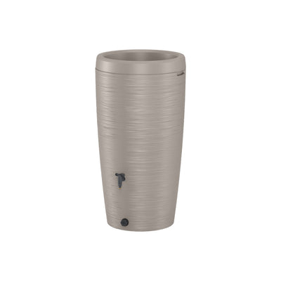 Regenfass, wellenförmig, taupefarbene Holzmaserung, 240 l