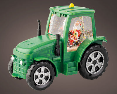 Kerst Waterspinner Tractor – LED & Muziek – 17 cm