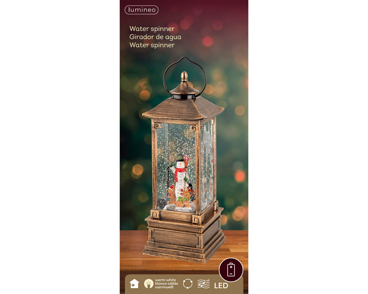 Sneeuwbol Lantaarn – Goud – LED – 28,5 cm - foto 4