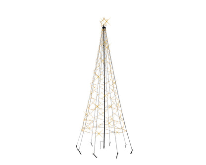 Lumineo Vlaggenmast Kerstboom – 3,2 m – 480 LED –Warm Wit - foto 2