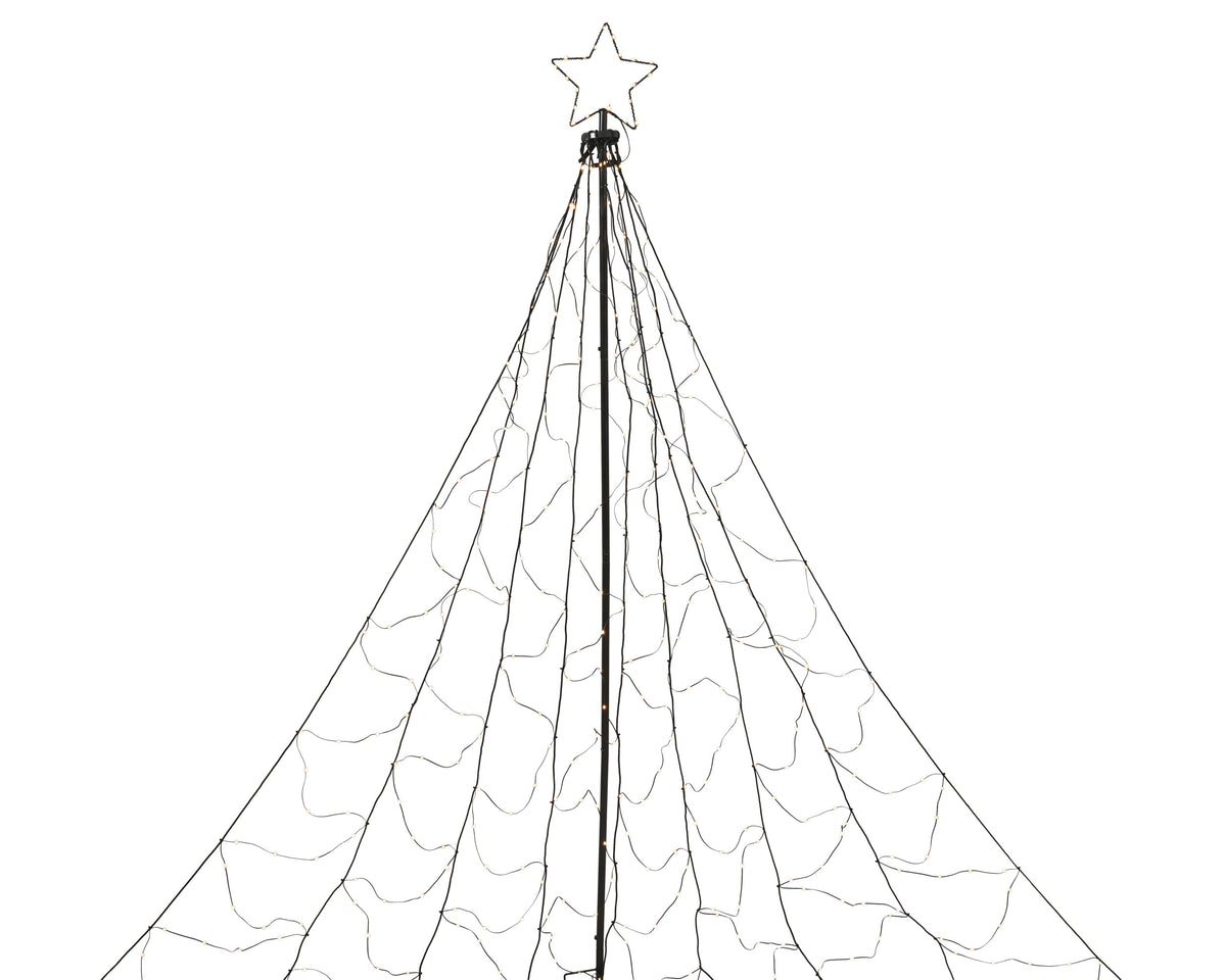 Lumineo Vlaggenmast Kerstboom – 5 m – 836 LED – Warm Wit - foto 2