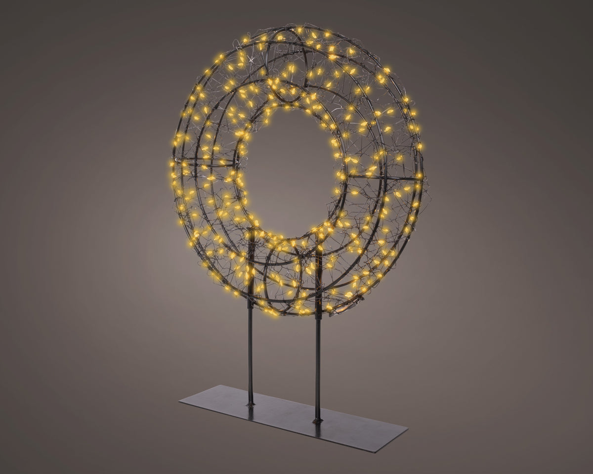 Kerst LED Krans op Standaard – 300 LED – Timer – Ø 38 cm