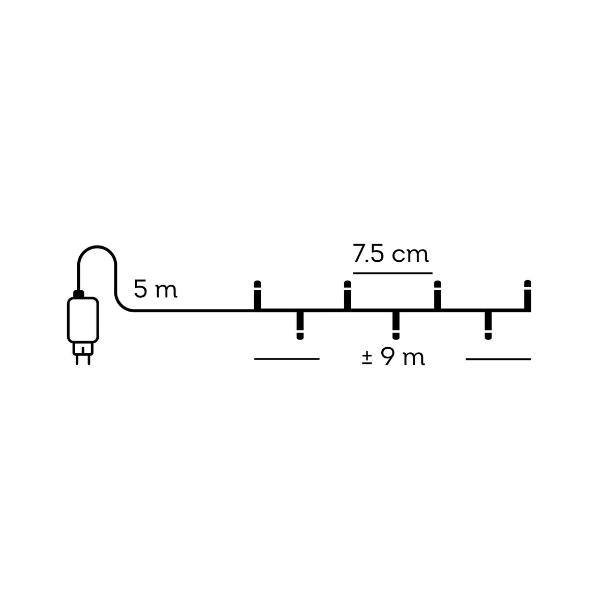 Kerstverlichting Zwart & Soft Gold - 900 cm - Basic - foto 4