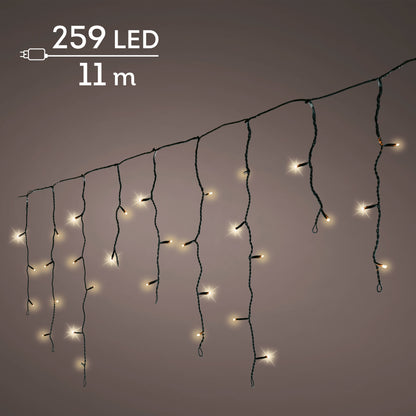 IJspegelverlichting LED Soft Gold - 11 m - 259 LED - 8 functies