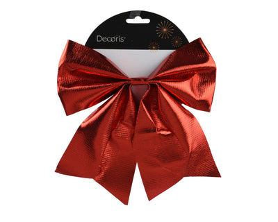 Kerststrik Polyester - 20 x 24 cm - Rood