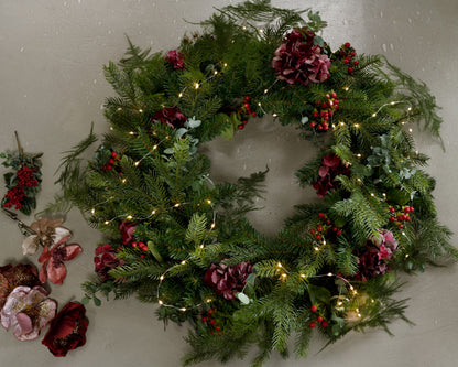 Kerstkrans Grandis - Ø 50 cm - Groen - Binnen/Buiten - foto 5