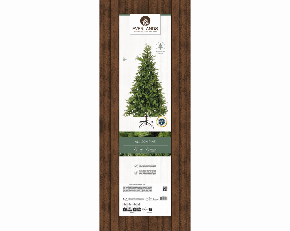 Kunstkerstboom Allison Pine - H 210 cm - Ø 127 cm - Groen - foto 3