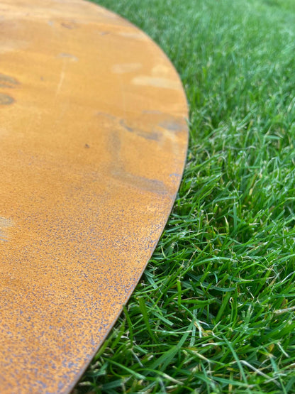 Cortenstaal staptegel rond Ø75cm - borderranden