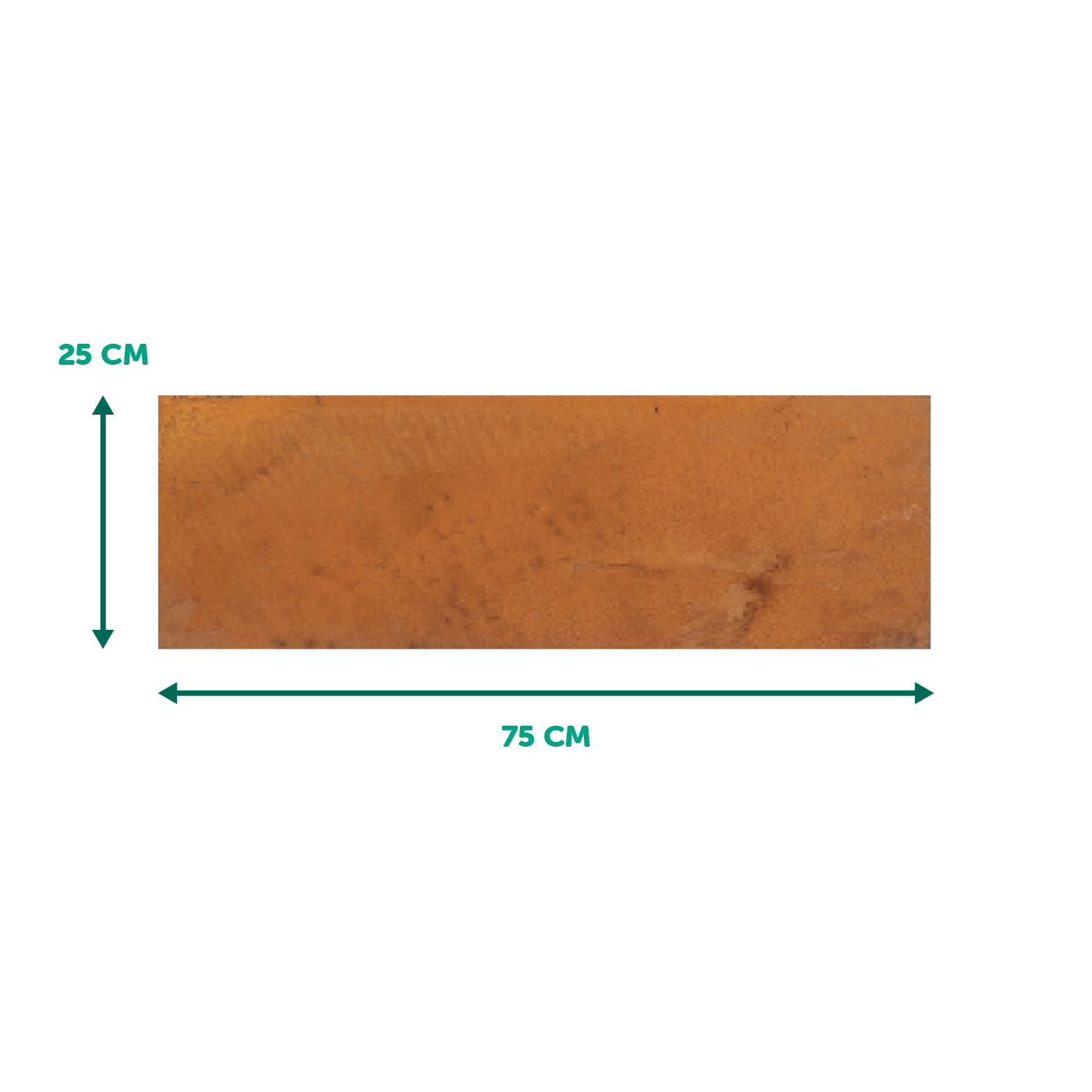 Cortenstaal staptegel 75x 25 cm - borderranden