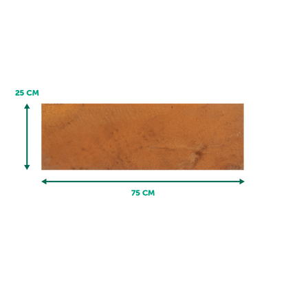 Cortenstaal staptegel 75x 25 cm - borderranden