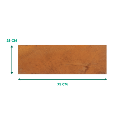Trittstein aus Cortenstahl, 75 x 25 cm
