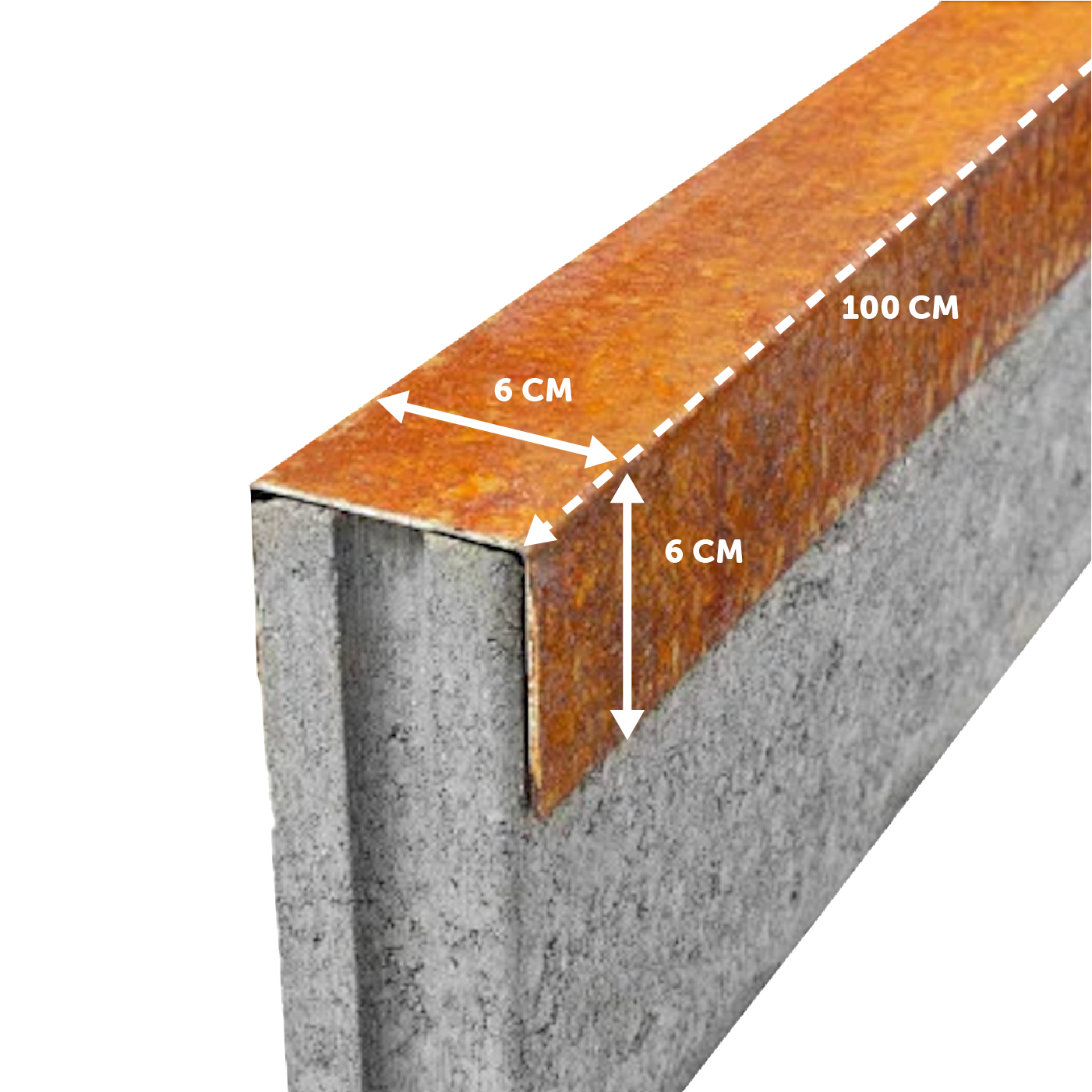 Cortenstahl-Rasenkanten - Beeteinfassungen