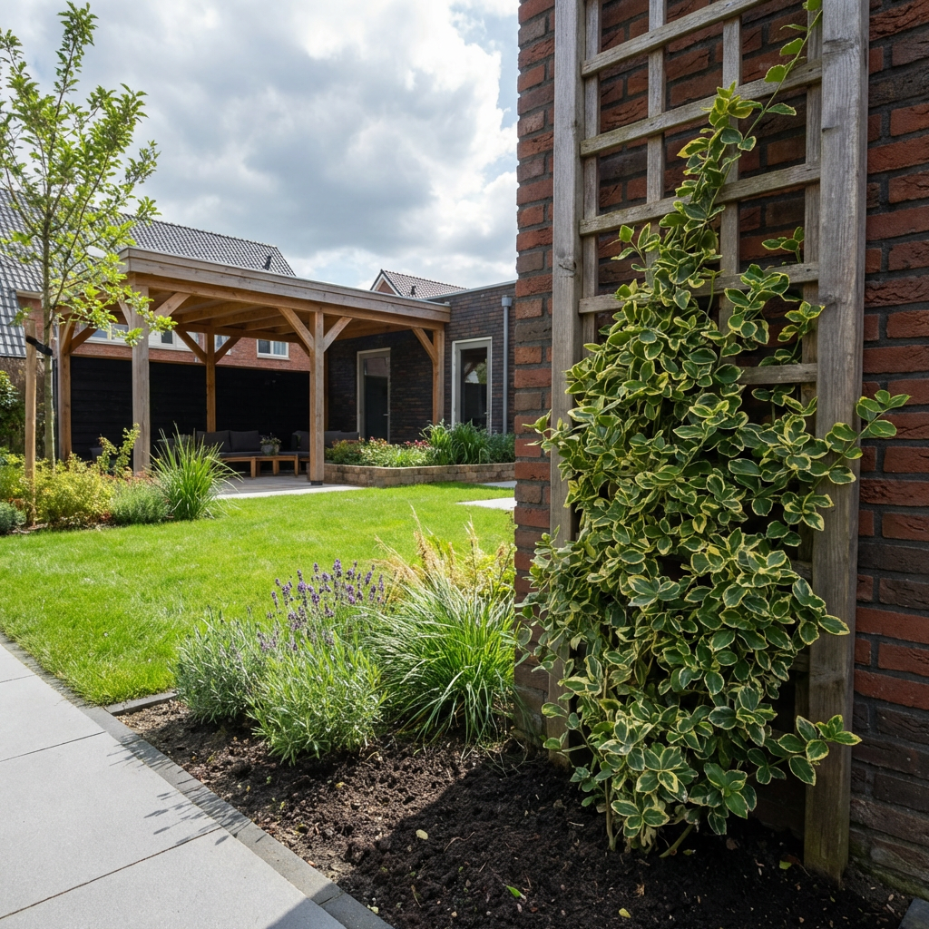 Klimplant Euonymus fortunei Emerald Gaiety (kardinaalsmuts) - Klimplanten