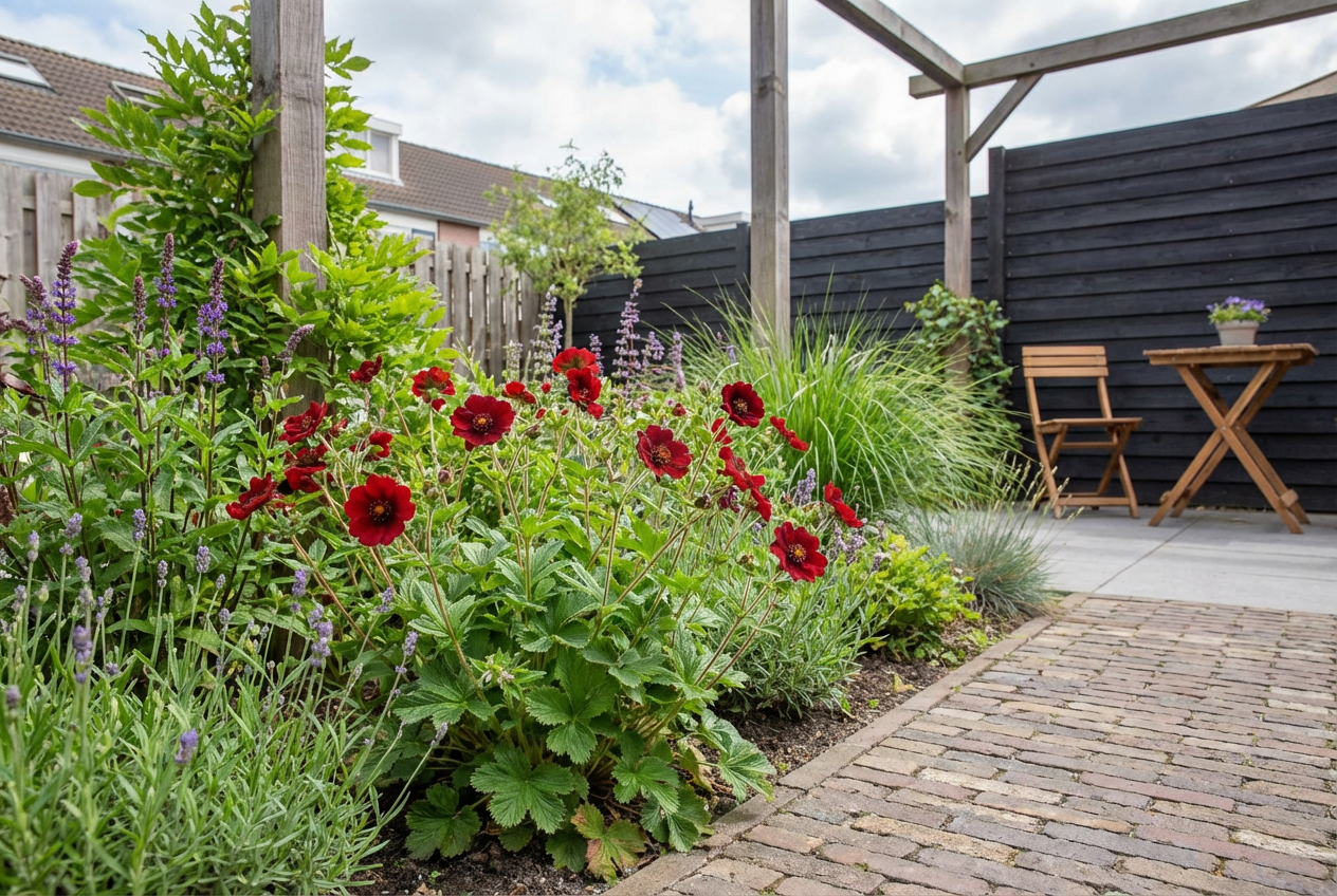 Ganzerik (Potentilla atrosanguinea) - Tuinplanten