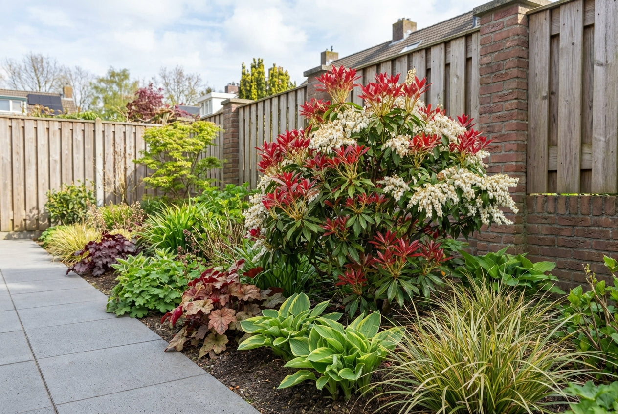 Rotsheide (Pieris jap. 'Sangria') - Heesters