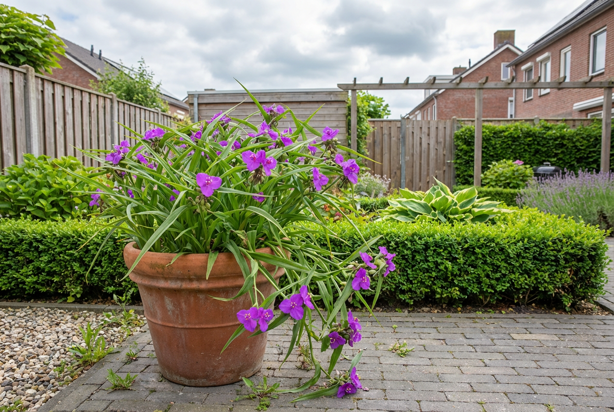 Eendagsbloem (Tradescantia (A) 'Karminglut') - Tuinplanten