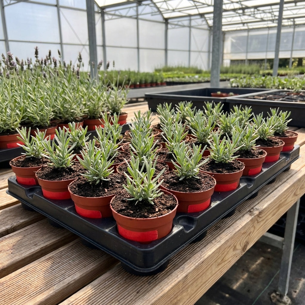 Kweektray met 24 potjes - 6cm rood - Kweekbenodigdheden