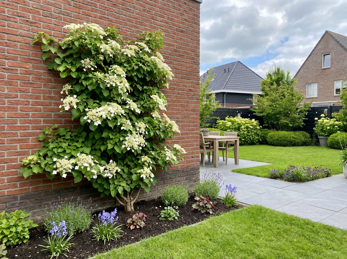 Klimplant Hydrangea a. Petiolaris (klimhortensia) - Klimplanten