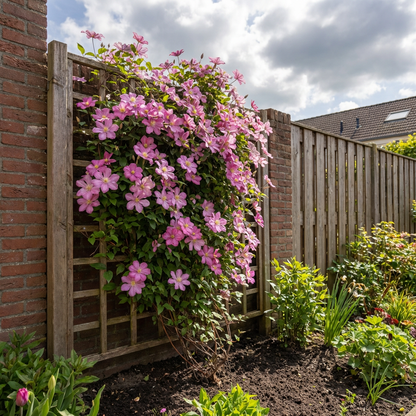 Klimplant Clematis Comtesse de Bouchaud (Bosrank) - Klimplanten