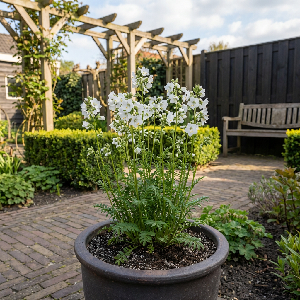 Jacobsladder (Polemonium caeruleum 'Album') - Tuinplanten