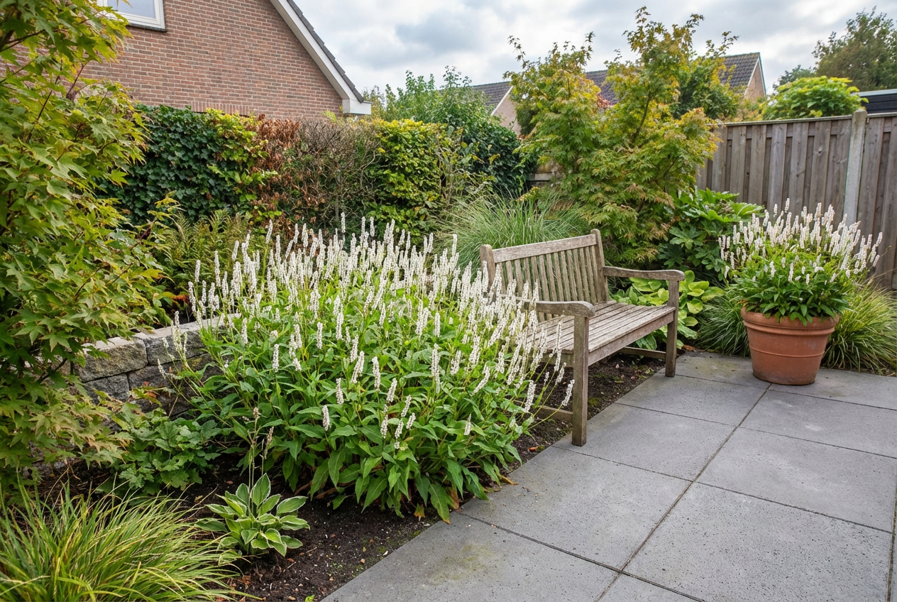 Duizendknoop (Persicaria ampl Alba) - Tuinplanten