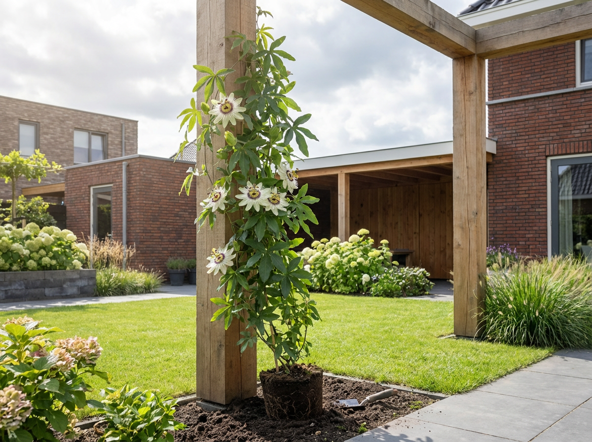 Klimplant Passiflora Constance Elliott (passiebloem) - Klimplanten