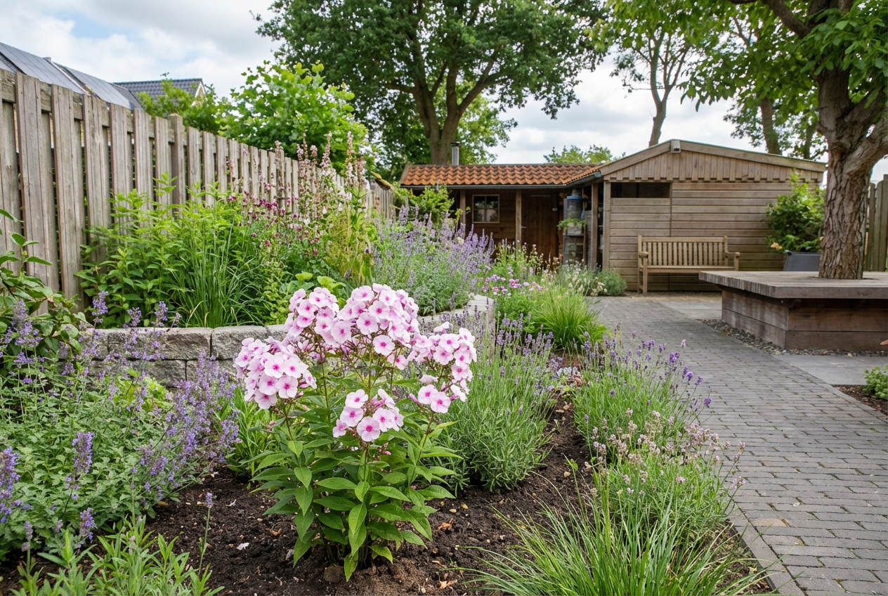 Vlambloem (Phlox (P) 'Bright Eyes') - Tuinplanten